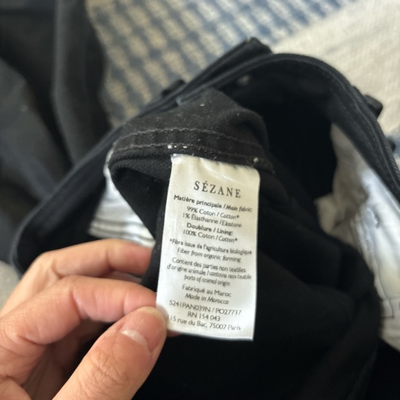 Sezane Wide Leg high rise Jean- black - Picture 4 of 4